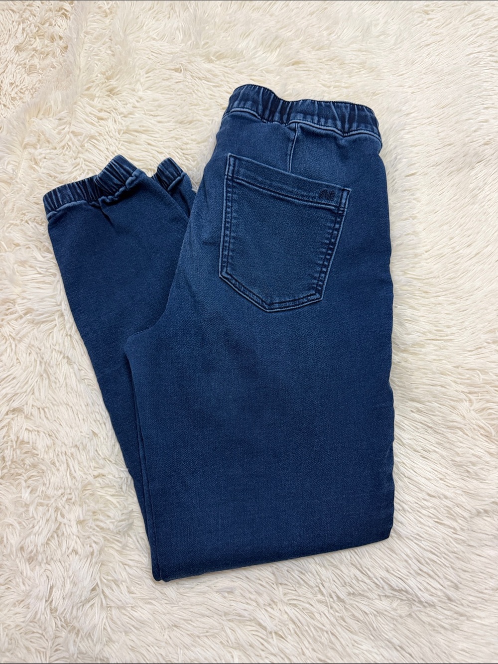 American Eagle Outfitters Women's Navy Elastic-Waist Joggers